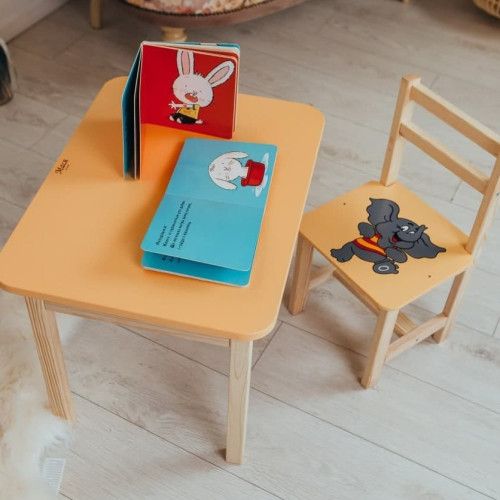 Дитячий стіл та стілець, стіл із ящиком WS-5441-4042