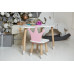 Білий столик хмаринка та стільчик корона дитячий рожевий білосніжний дитячий столик WS-209932