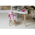 Білий столик хмаринка та стільчик корона дитячий рожевий білосніжний дитячий столик WS-209932