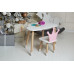 Белый столик тучка и стульчик корона детский розовый белоснежный детский столик WS-209932