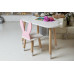 Белый столик тучка и стульчик зайка детский розовый белоснежный детский столик WS-771019