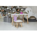 Белый столик тучка и стульчик корона детский фиолетовый белоснежный детский столик WS-799129