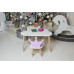 Белый столик тучка и стульчик корона детский фиолетовый белоснежный детский столик WS-799129