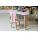 Білий столик хмарка та стільчик зайчик дитячий рожевий білосніжний дитячий столик WS-799055