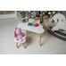 Белый столик тучка и стульчик зайчик детский розовый белоснежный детский столик WS-799055