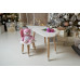 Белый столик тучка и стульчик зайчик детский розовый белоснежный детский столик WS-799055