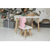 Білий столик хмарка та стільчик метелик дитячий рожевий білосніжний дитячий столик WS-884055