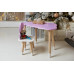 Детский столик тучка и стульчик бабочка фиолетовый с белым сиденьем WS-992522