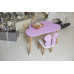 Детский столик тучка и стульчик бабочка фиолетовый с белым сиденьем WS-992522