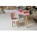 Детский столик тучка и стульчик медвежонок розовые с белым сиденьем WS-992518