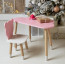 Дитячий столик хмарка і стільчик рожевий ведмежа з білим сидінням WS-992518