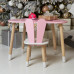 Детский столик тучка и стульчик ушки зайки розовые с белым сиденьем WS-992517