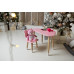 Детский столик тучка и стульчик медвежонок розовый WS-992516