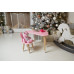 Детский столик тучка и стульчик ушки зайки розовый WS-992515
