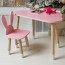 Детский столик тучка и стульчик ушки зайки розовый WS-992515 - товара нет в наличии