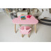 Дитячий столик хмарка та стільчик коронка рожева WS-992514