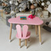 Дитячий столик хмарка та стільчик вушка зайки роздільні рожеві WS-992512