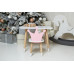 Детский белый столик и стульчик корона розовая WS-885443