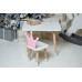 Дитячий білий столик та стільчик корона рожева WS-885443
