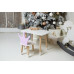 Детский белый столик и стульчик корона фиолетовая WS-899766
