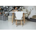 Детский белый столик и стульчик белый медведь WS-651060