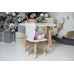 Белый столик и стульчик детский белоснежный медвежонок WS-277712