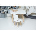 Белый столик и стульчик детский белоснежный медвежонок WS-277712