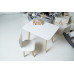 Білий столик і стільчик дитячий білосніжний ведмежа WS-277712