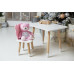 Білий столик і стільчик дитячий рожевий ведмежа з білим сидінням WS-230411