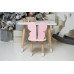 Білий стіл і стільчик дитячий рожевий метелик з білим сидінням WS-244112