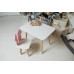 Білий стіл і стільчик дитячий рожевий метелик з білим сидінням WS-244112