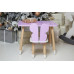 Фиолетовый столик и стульчик детский бабочка с белым сиденьем WS-110112