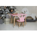 Розовый столик и стульчик детский корона WS-441112