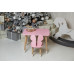 Розовый столик и стульчик детский бабочка WS-230992