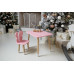 Розовый столик и стульчик детский бабочка WS-230992