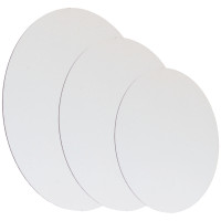 Холст на картоне овальный 18х24 см, хлопок, акрил, ROSA Studio