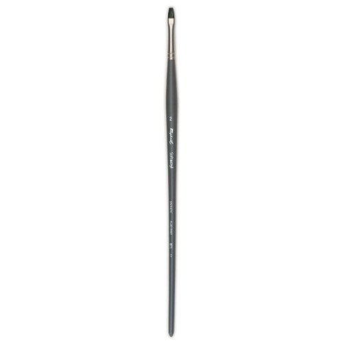 Кисть синтетика плоская Raphael Softacryl, №2, длинная ручка (Франция)