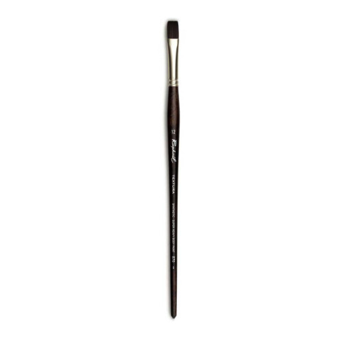 Кисть синтетика плоская Raphael Textura, №12, длинная ручка