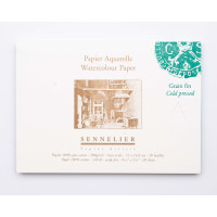 Склейка для акварелі Sennelier, 300 г, холодне пресування, 20 аркушів, 21x14,8 см