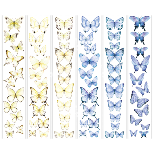 Набор полос с картинками для декорирования Бабочки 3 6 шт 5х30,5 см