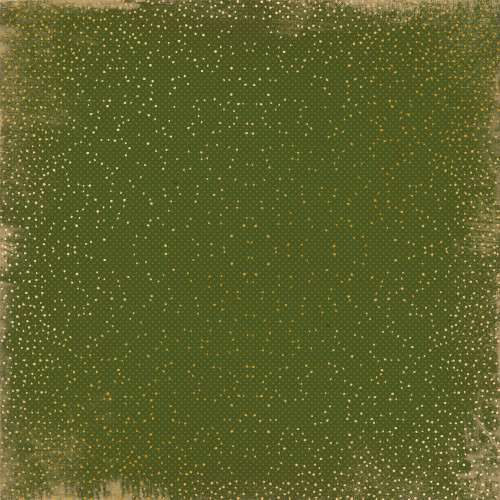 Лист односторонней бумаги с фольгированием Golden Mini Drops Botany summer Dark green, 30,5х30,5 см