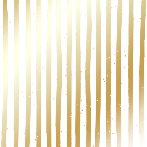 Лист односторонней бумаги с фольгированием Golden Stripes White, 30,5см х 30,5 см