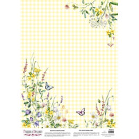 Лист кальки з малюнком деко веллум Summer meadow Польові квіти, А3 (29,7х42 см)