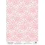 Лист кальки з малюнком деко веллум Рожеве мереживо, А3 (29,7 х42 см)