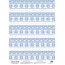 Лист кальки с рисунком деко веллум Вышивка синим по белому, А3 (29,7х42 см)