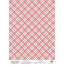 Лист кальки з малюнком деко веллум Червоно-білі ромбики, А3 (29,7 х42 см)
