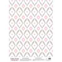 Лист кальки з малюнком деко веллум Бохо ромби, А3 (29,7х42 см)