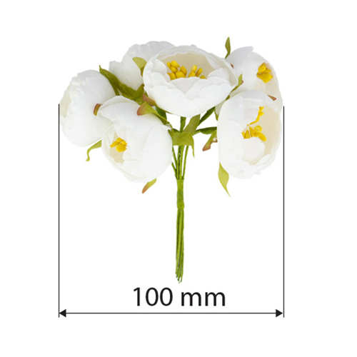 Цветы жасмина maxi Белые 6 шт
