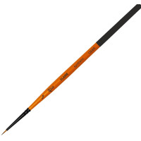 Пензель Синтетика кругла, FLAME 1368R, №00, коротка ручка ROSA 1368R00