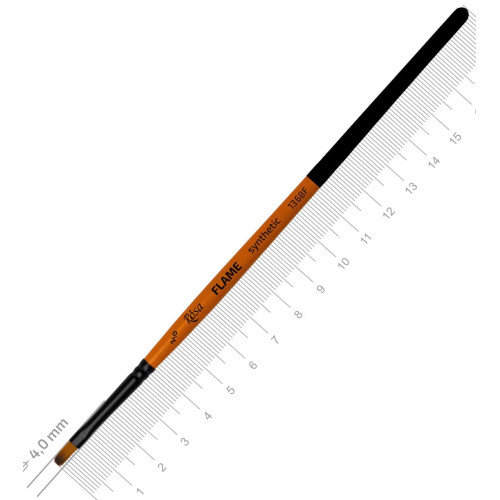 Кисть Синтетика плоская, FLAME 1368F, №00, короткая ручка ROSA 1368F00
